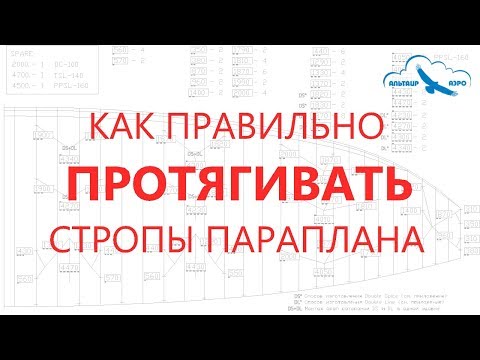 Видео: Как ПРАВИЛЬНО протягивать стропы параплана? / Протяжка строп