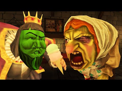 Видео: Злой Король ( Angry King ) против Мороженщика против Ведьмы смешная анимация 1