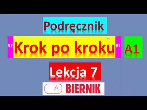 Видео: Krok po kroku A1. Урок 7, часть 1. Język polski.