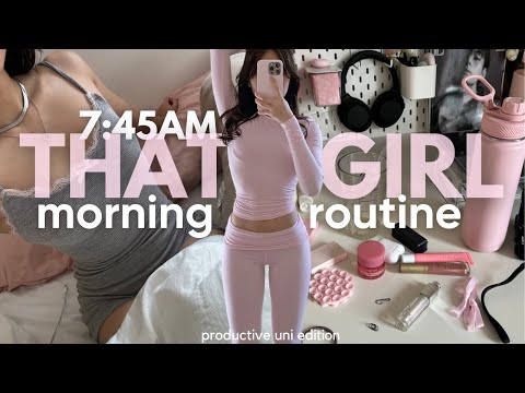 Видео: 7:45 утра, утренняя рутина "той самой девчонки" в университете ⭐️ | тренировка, кофе, уход за кож...