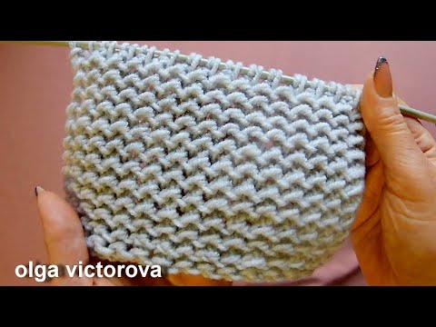 Видео: Двухсторонний Фактурный Узор для утолщенной вязки 698 Узоры спицами