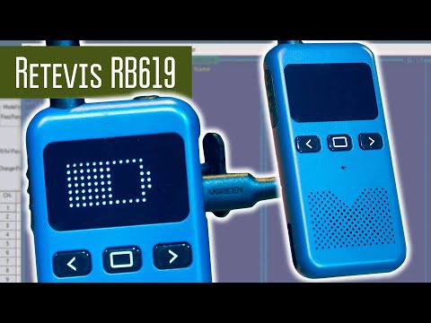 Видео: Retevis RB619 безлицензионные, маленькие размеры, программирование 400-470 МГц.