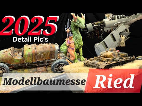 Видео: Modellbaumesse Ried 2025, Выставка моделей, Масштабное моделирование, 1:35, 1:72, 1:48, 1:16.