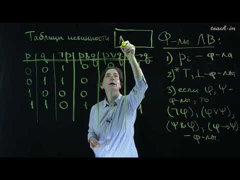 Видео: Яворская Т.Л. - Математическая логика. Часть 1 - 1. Классическая логика высказываний