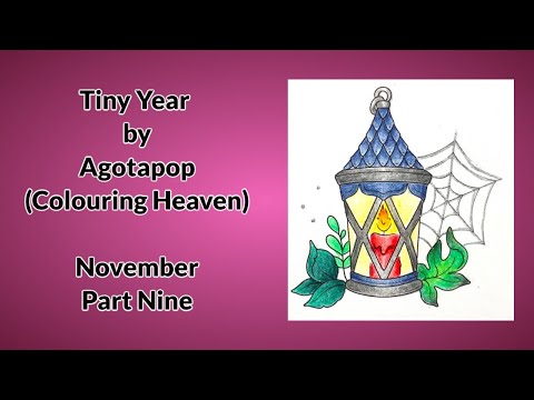 Видео: «Tiny Year» от Agotapop (журнал Coloring Heaven) — ноябрь (часть 9) — свеча на Хэллоуин