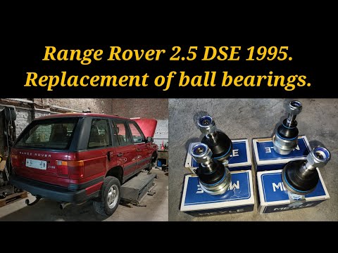 Видео: Range Rover 2.5 DSE 1995.  Replacement of ball bearings - замена шаровых опор.