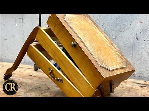 Видео: Изношенная тележка для шитья 1970-х годов - реставрация