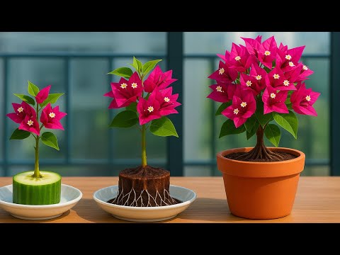 Видео: Не выбрасывайте! Бугенвиллея пустит корни и будет расти как в сказке!