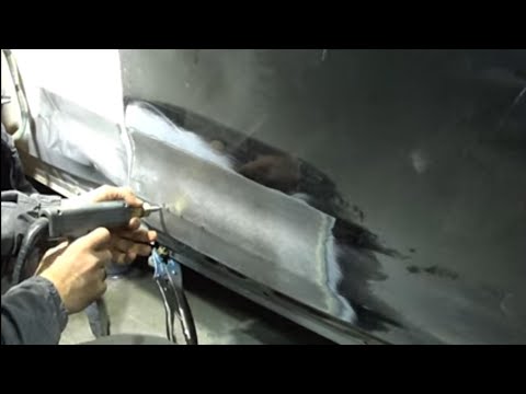 Видео: восстанавливаю заднее крыло ,рихтовка споттером,кузовной ремонт Тойота