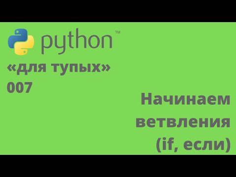 Видео: Программирование на Python «для тупых» 007 Начинаем ветвления if, если