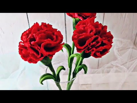 Видео: Гвоздики из мастики