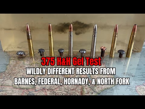 Видео: Тест геля 375 H&H: протестировано под нагрузками Barnes, Federal, Hornady и North Fork!