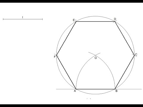 Видео: Как нарисовать правильный шестиугольник, зная длину одной стороны