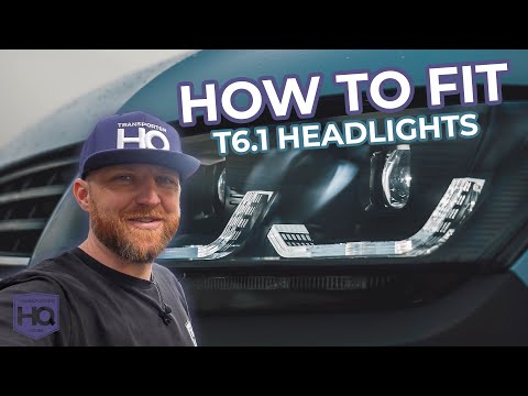 Видео: Как установить динамические светодиодные фары DRL на VW Transporter T6.1 от головного офиса Trans...