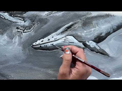 Видео: Рисуем китов под эпоксидной смолой