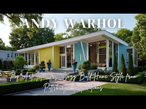 Видео: Интерьеры в стиле поп-арт в стиле Энди Уорхола: уютный, смелый домашний стиль из Питтсбурга. Вдох...