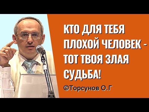 Видео: Кто для тебя плохой человек - тот твоя злая судьба! Торсунов лекции