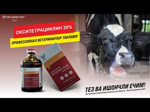 Видео: Ветеринария амалиётида ишончли антибиотик – Окситетрациклин 20%