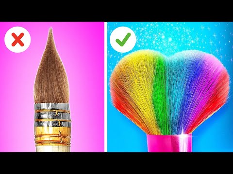 Видео: ИСКУССТВО И ЛАЙФХАКИ И ИДЕИ СДЕЛАЙ САМ || Забавные хаки для рисования от 123 GO! Like!