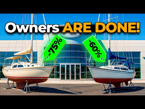 Видео: 20 парусных лодок, которые никто не покупает (владельцы резко снижают цены)