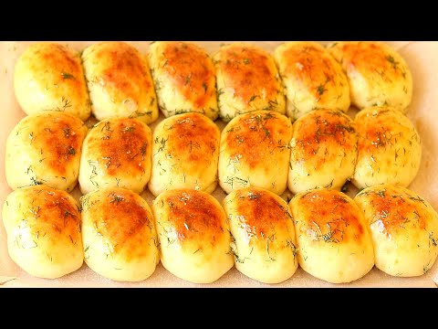 Видео: Пампушки с Чесноком и без Дрожжей. Пробовали с борщом? Творожное воздушное тесто за 5 Минут!