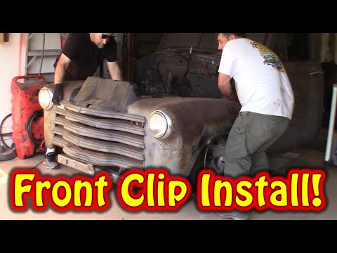 Видео: ЧАСТЬ 20 - 1952 Chevy 3100 - Установка переднего зажима!