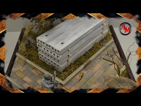 Видео: Изготовление  ПЛИТ ПЕРЕКРЫТИЯ в 35 масштабе.