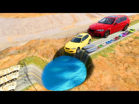 Видео: ⚡ БОЛЬШИЕ И МАЛЕНЬКИЕ МАШИНКИ против ГИГАНТСКОЙ ЯМЫ #75 🔴💥 – BeamNG.drive Extreme Crash Challenge...