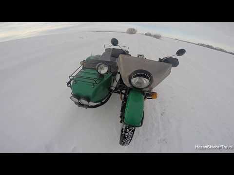 Видео: Зимой на мотоцикле Урал.