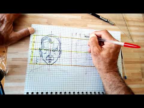Видео: урок 22            пропорции на човешката глава