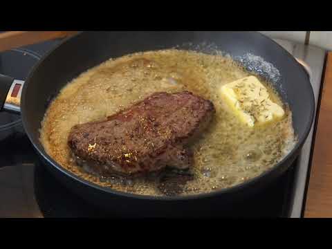 Видео: Телешки стек с масло! / Veal steak with butter./Dana biftek yağa banyosunda...