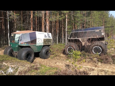 Видео: #2 День первый. Вездеход Ёж и Валли нашли жижу под ЛЭП. Жарим купаты на мангале.