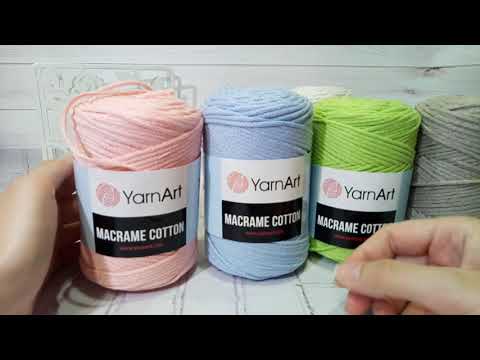 Видео: Обзор пряжи YarnArt Macrame Cotton - хлопковый шнур для вязания