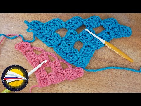 Видео: Узор из угла в угол с дырками | Вязание крючком