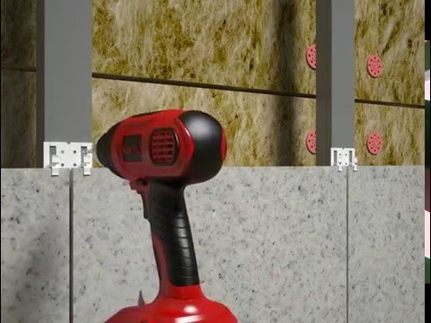 Видео: Монтаж подсистемы Vental и облицовка керамогранитом