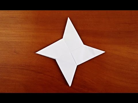 Видео: Как сделать сюрикен из бумаги. Оригами сюрикен из бумаги / How To Make a Paper Ninja Star (Shuriken)