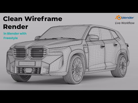 Видео: Как показать сетку в Blender — Чистый рендер через Freestyle