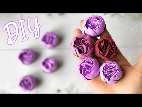 Видео: Цветы из фоамирана Пионы быстрым способом / DIY Flores de foami / How to make peony flower from foam