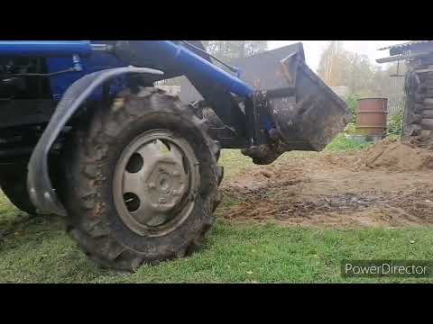 Видео: МТЗ-82 поднимает КУНом 1200кг, Застрял на ЗИЛ-130