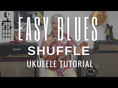 Видео: Легкий блюзовый шаффл для укулеле в ля-мажоре (с табулатурой и аккордами для укулеле)