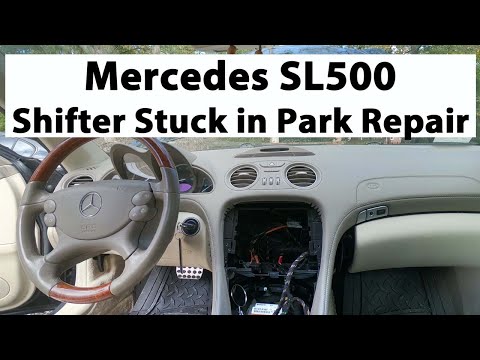 Видео: Ремонт рычага переключения передач Mercedes-Benz SL500 2003 года выпуска. Застрял в положении «Park»