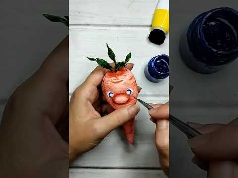 Видео: МК Морковка из ваты на ёлочку 🥕#ватнаяигрушка #art #diy #cotton #handmade #творчество #toys#toy #арт