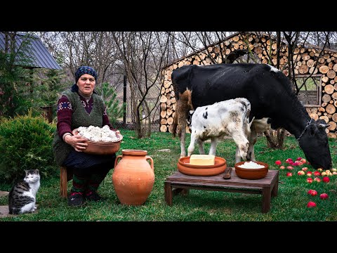 Видео: Деревенское масло и творог из свежего молока 🥛🍃