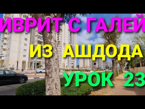 Видео: ИВРИТ  с  Галей.                                Гуляем по Ашдоду.                           УРОК 23.