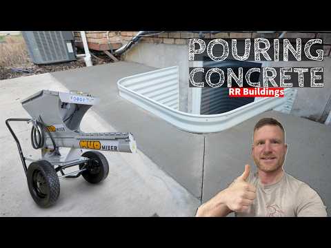 Видео: Заливка бетонной площадки с помощью миксера для раствора: КАК МЫ ЭТО СДЕЛАЛИ?