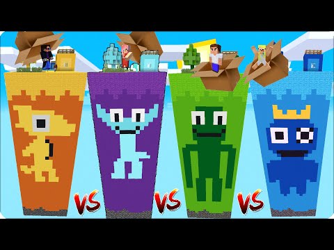 Видео: 🐲ЧАНКИ РАДУЖНЫЕ ДРУЗЬЯ в Майнкрафте! Чанк Нубика Лески Шеди и Брока!