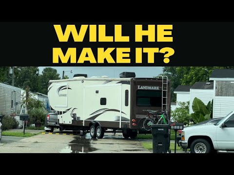 Видео: Заезд задним ходом в нашем 42-футовом автодоме с 5-ю колесами в узком месте