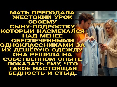 Видео: Подросток высмеивал бедных. В ответ мать лишила его всего, чтобы он почувствовал себя одним из них.