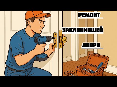 Видео: Установил замок и устранил заклинивание двери  подрезал и отрегулировал петли  #США #дверь #ремонт