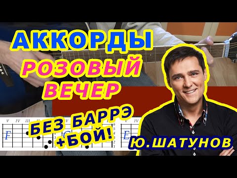 Видео: РОЗОВЫЙ ВЕЧЕР Аккорды 🎸 ШАТУНОВ ЛАСКОВЫЙ МАЙ ♪ Разбор песни на гитаре ♫ Гитарный Бой ДЛЯ НАЧИНАЮЩИХ